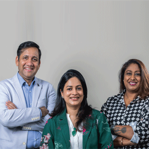 Asha Shetty, CEO, Nikhil Nagri, Chief Strategy Officer & Karen Carvalho, Chief Technical Officer