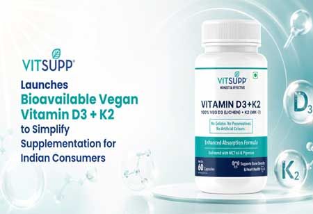 VitSupp Launches Bioavailable Vegan Vitamin D3 + K2 to Simplify Supplementation for Indian 