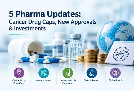  5 Pharma Updates: Cancer Drug Caps, New Approvals & Investments, India Pharma Outlook
